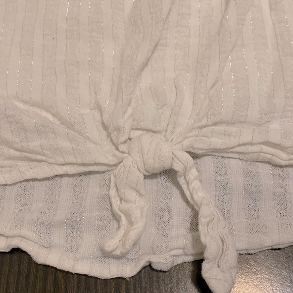 Target Art Class | Girls White Flowy Long Sleeve Tie Front Blouse - Picture 4 of 7